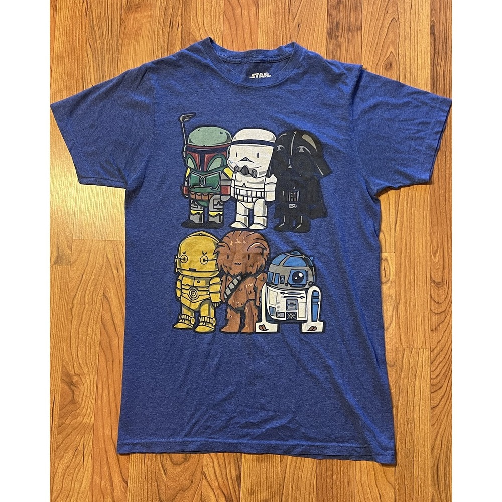 Star Wars Blue Bubble Funko Short Sleeve Graphic T-shirt Funny Medium VFIFTHSUN